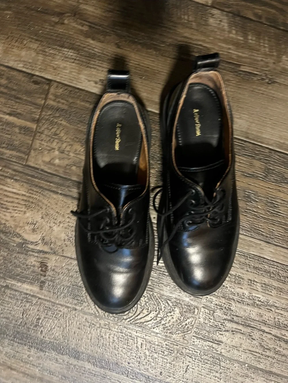 & Other Stories Black Leather Derby Shoes